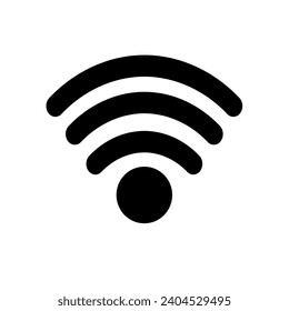 Wifi network flat icon isolated on white background.