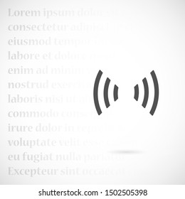 Wi-Fi network icon. Blue Vector Logo.Wi-Fi network icon Illustration. Isolated vector Illustration. Blue on Gray background. Wi-Fi network icon EPS Illustration. Grey background.