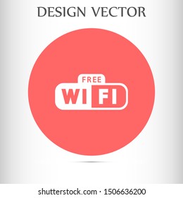 Wi-Fi network icon. Blue Vector Logo.Wi-Fi network icon Illustration. Isolated vector Illustration. Blue on Gray background. Wi-Fi network icon EPS Illustration. Grey background.