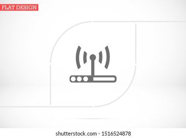 Wi-Fi network icon. Blue Vector Logo.Wi-Fi network icon Illustration. Isolated vector Illustration. Blue on Gray background. Wi-Fi network icon EPS Illustration. Grey background.