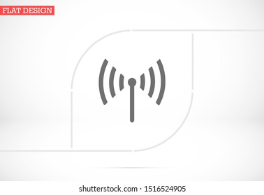 Wi-Fi network icon. Blue Vector Logo.Wi-Fi network icon Illustration. Isolated vector Illustration. Blue on Gray background. Wi-Fi network icon EPS Illustration. Grey background.