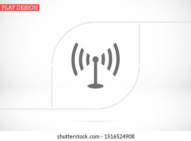 Wi-Fi network icon. Blue Vector Logo.Wi-Fi network icon Illustration. Isolated vector Illustration. Blue on Gray background. Wi-Fi network icon EPS Illustration. Grey background.
