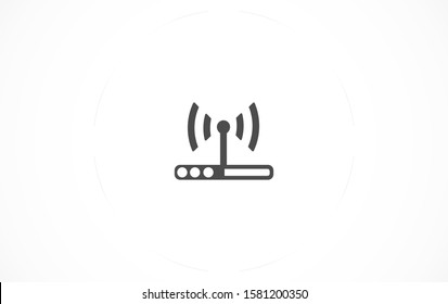 Wi-Fi network icon. Blue Vector Logo.Wi-Fi network icon Illustration. Isolated vector Illustration. Blue on Gray background. Wi-Fi network icon EPS Illustration. Grey background.