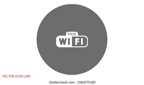 Wi-Fi network icon. Blue Vector Logo.Wi-Fi network icon Illustration. Isolated vector Illustration. Blue on Gray background. Wi-Fi network icon EPS Illustration. Grey background.