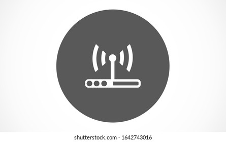 Wi-Fi network icon. Blue Vector Logo.Wi-Fi network icon Illustration. Isolated vector Illustration. Blue on Gray background. Wi-Fi network icon EPS Illustration. Grey background.