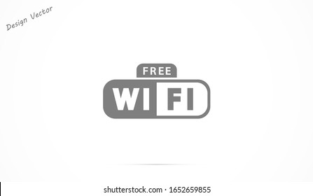 Icono de red Wi-Fi. Logo del Vector Azul.Icono de red Wi-Fi Ilustración. Ilustración vectorial aislada. Azul sobre fondo gris. Icono de red Wi-Fi EPS Illustration. Fondo gris.