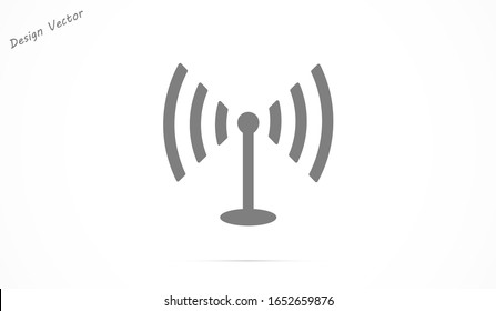 Wi-Fi network icon. Blue Vector Logo.Wi-Fi network icon Illustration. Isolated vector Illustration. Blue on Gray background. Wi-Fi network icon EPS Illustration. Grey background.