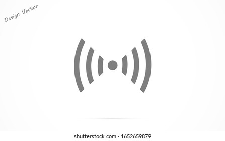 Wi-Fi network icon. Blue Vector Logo.Wi-Fi network icon Illustration. Isolated vector Illustration. Blue on Gray background. Wi-Fi network icon EPS Illustration. Grey background.