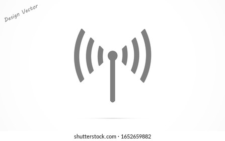 Wi-Fi network icon. Blue Vector Logo.Wi-Fi network icon Illustration. Isolated vector Illustration. Blue on Gray background. Wi-Fi network icon EPS Illustration. Grey background.
