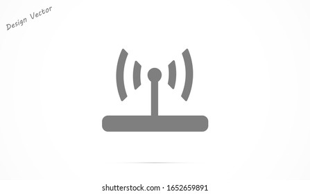 Wi-Fi network icon. Blue Vector Logo.Wi-Fi network icon Illustration. Isolated vector Illustration. Blue on Gray background. Wi-Fi network icon EPS Illustration. Grey background.