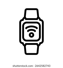 WiFi network icon, Line Vector graphics