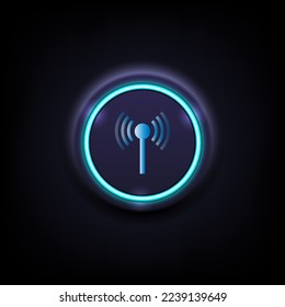 Icono de red Wi-Fi. Zona de conexión móvil. Transferencia de datos. Enrutador o transmisión móvil. Ilustración vectorial.