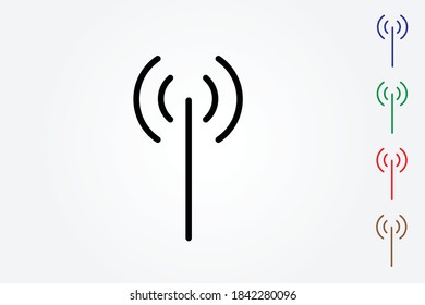 Wi-Fi network icon on white background