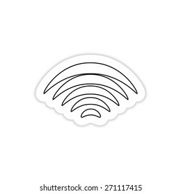 Wi-Fi network Icon on a white background with shadow