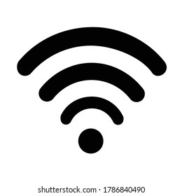 WiFi Network Ikon Vector. WiFi Ikon Vector. WiFi Button Vector. WiFi Line Art Vector Design
