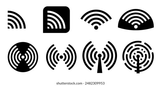 WiFi. Netzwerk. Das Internet. Logo. Illustration
