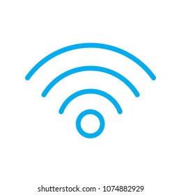 Wi-fi network line vector icon. Symbol from set Icons for your interface. Isolated on white background