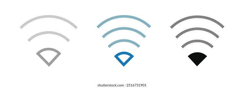  ícone linear de rede wi-fi. sinal e símbolo. Sinal sólido de área de wifi pública. Ícone de Wi-Fi símbolo plano de elemento de sinal de internet sem fio. Conjunto de ícones do vetor Wifi. ícone wifi. Eps 10.