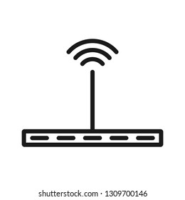 wi-fi network. minimal thin line web icon. simple vector illustration outline. concept for infographic, website or app.