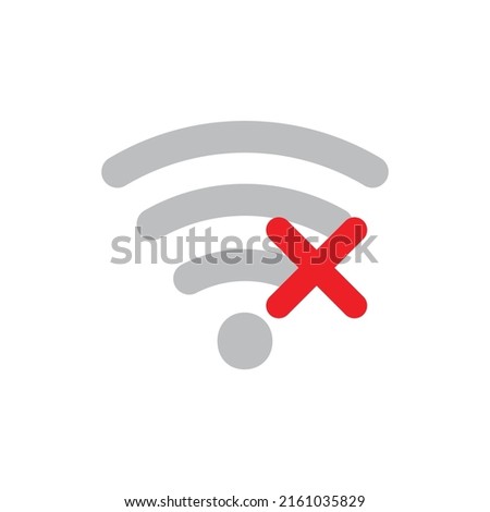 Wifi network problem icon design. vector illustration