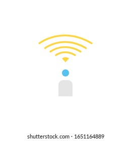 wifi network - network sign vector