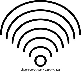 Wi-Fi network signal icon. Simple wireless hotspot connection sign and symbol vector.