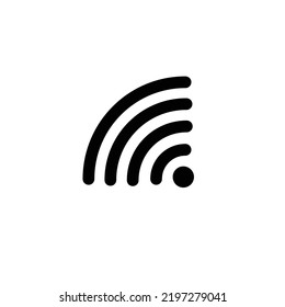 Wi-Fi Network Signal Icon. Wireless Hotspot Connection Sign And Symbol Vector.