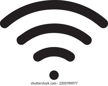 Wi-Fi Network Signal Icon. Wireless Hotspot Connection Sign And Symbol Vector.