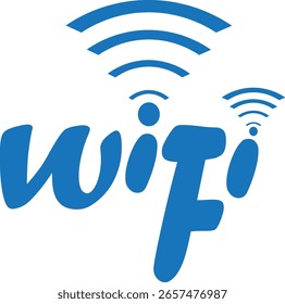 WiFi Network Signal Icon, Wireless Internet Connection