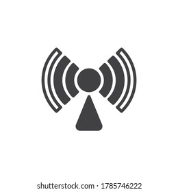 Wifi network signal vector icon. filled flat sign for mobile concept and web design. Wireless connection signal glyph icon. Symbol, logo illustration. Vector graphics