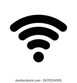 Icono de Vector de señal WiFi y de red, que representa los conceptos de conectividad, comunicación y tecnología inalámbrica.