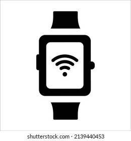 WiFi network smart watch icon. Wearable body . Digital portable device, smart watch vector Icon