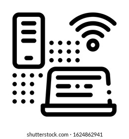 Wi-Fi Network Spreads Icon Vector. Outline Wi-Fi Network Spreads Sign. Isolated Contour Symbol Illustration