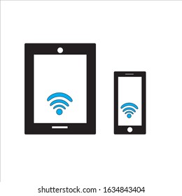 Wifi network tablet pc ,  on white background