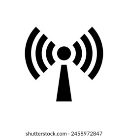 WiFi Network Tower Signal Symbol Isolated Icon