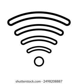 WIFI network vector icon, hotspot signal sign symbol outline design.