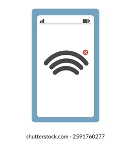 Wi-Fi no signal indicator, animated video