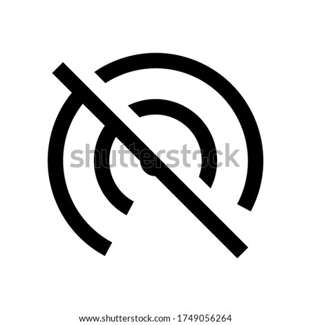 Wifi off icon. Portable wifi off icon. Wifi disable icon