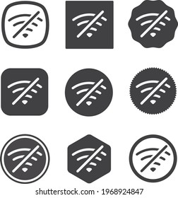 wifi off icon . web icon set . icons collection. Simple vector illustration.
