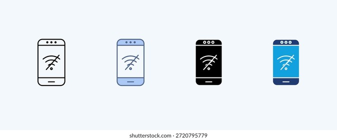 Wifi Off Icono múltiple Vector de ilustración