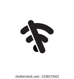Wifi Off, No Internet Connection Icon Vector Illustration