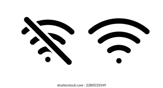 wifi fuera de línea Vector Illustration. Bloquear y desbloquear la plantilla vectorial de diseño de iconos. Icono vectorial de videollamadas diseño plano para sitio web, símbolo, logotipo, icono, signo, aplicación, interfaz de usuario.