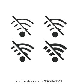 ilustración de diseño de vector de icono de señal de desconexión inalámbrica