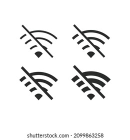 wifi off signal icon vector design illustration