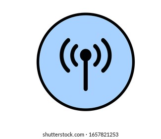 
wifi on a blue background