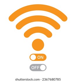 Wifi on off flat vector icon. Online offline wifi icon vector. On off internet network concept. Eps10 vector illustration.