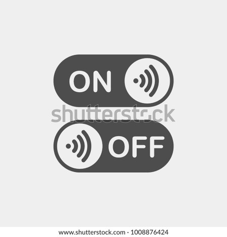 Wifi on off flat vector icon