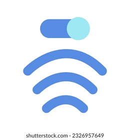 Wifi on vector icon. Wifi vector icon. Slider to the right to turn on the vector. Vector illustration.