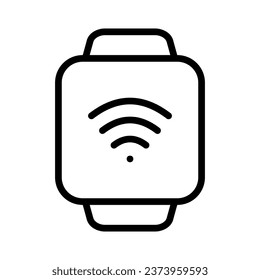 Wi-Fi en la pantalla del reloj. Distintos estilos, ver el icono de la pantalla wifi, mirar la pantalla. Iconos del vector