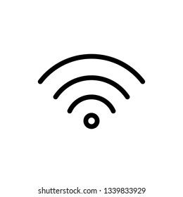 Wifi outline icon isolated on white background. Pictogram icon line symbol for website design, mobile application, ui. Vector illustration. Eps10 - Vector